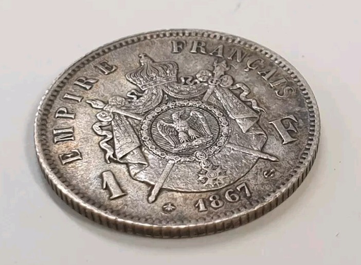 France 1867 1 Franc Coin