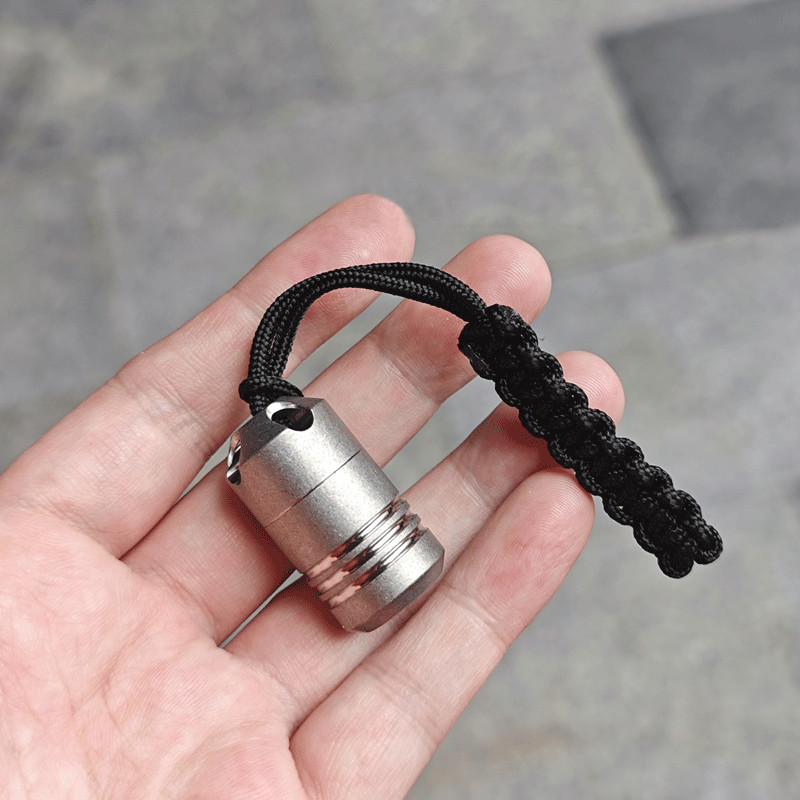 Titanium Waterproof Pill Case Holder Organizer Container Portable Keychain Box