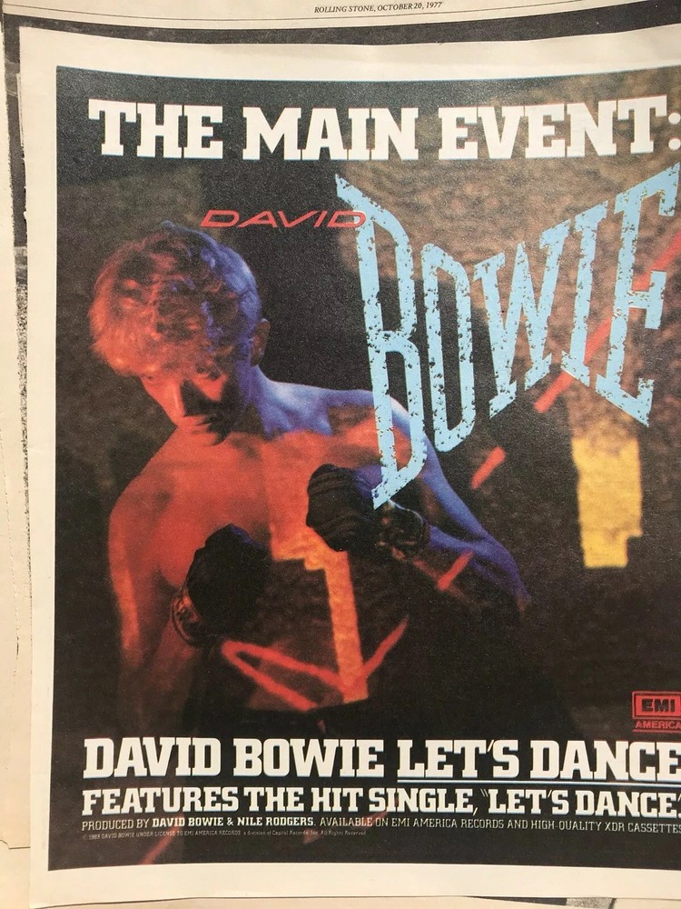 DAVID BOWIE-Let’s Dance VINTAGE Rolling Stone Original Ad