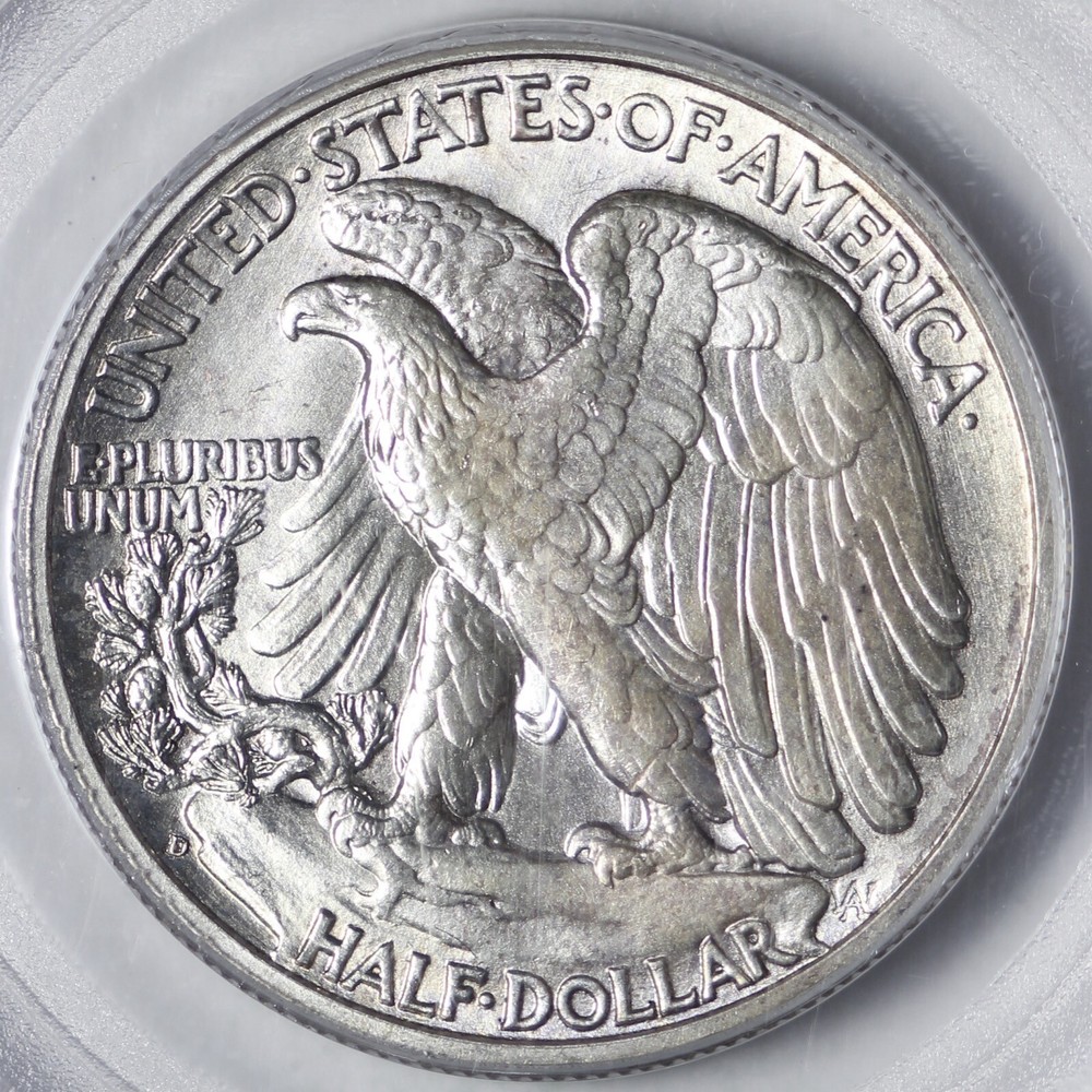 BU 1941-D Walking Liberty Half Dollar PCGS MS63 OGH UGHC