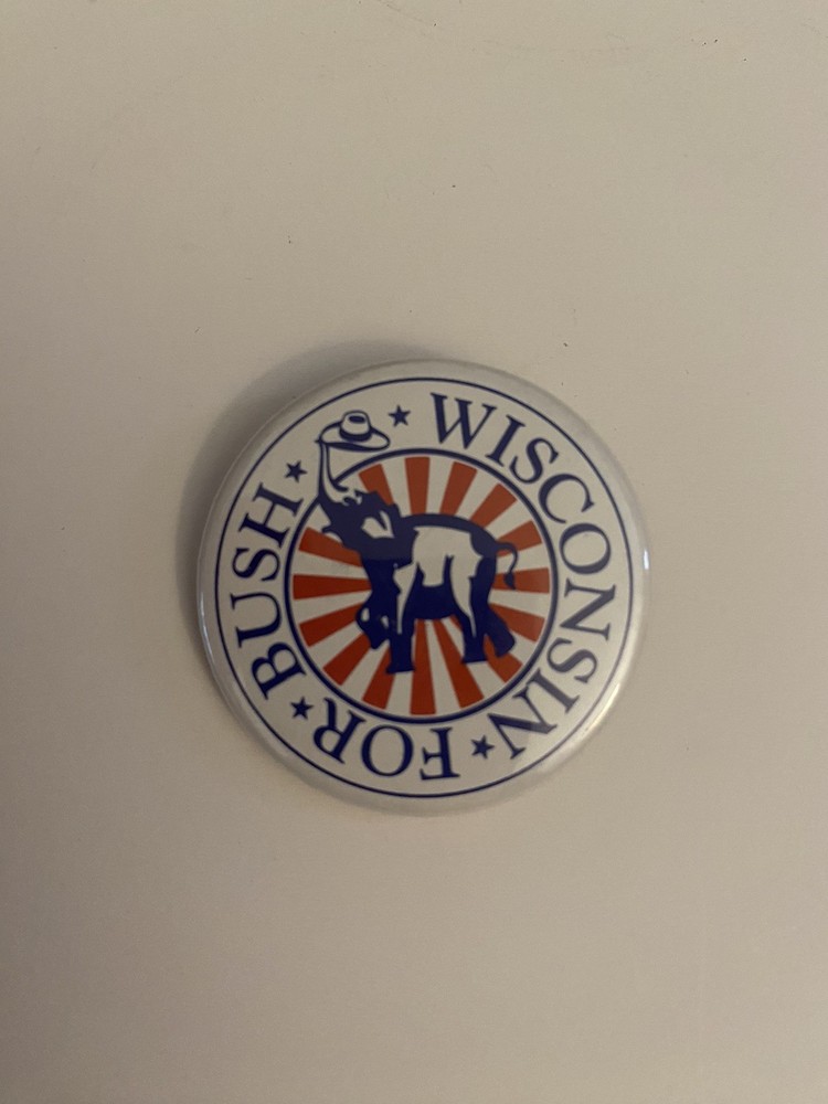 Wisconsin For Bush Pin Back Button P89