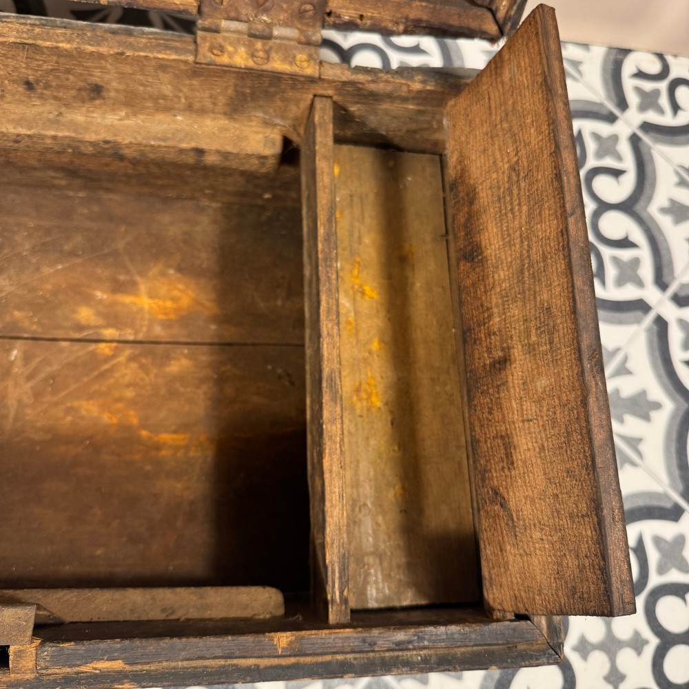 Vintage Workman Tool Chest Pine 1940's Original Iron Hardware