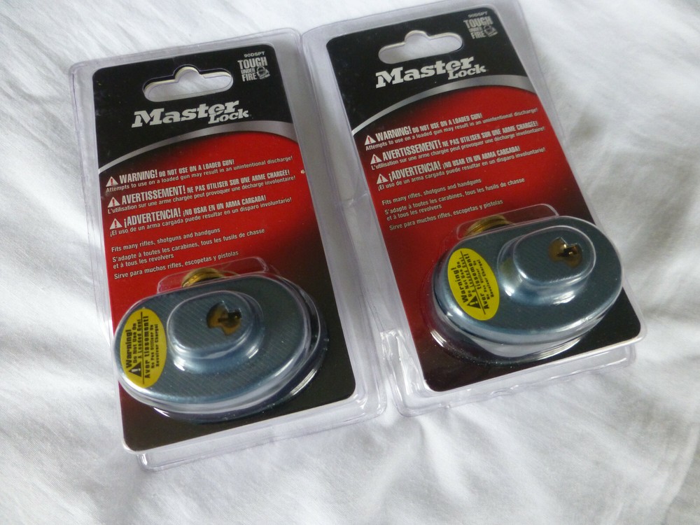 Lot of 2 Master Lock Trigger Lock Keyed Gun Trigger Lock Keyed Different