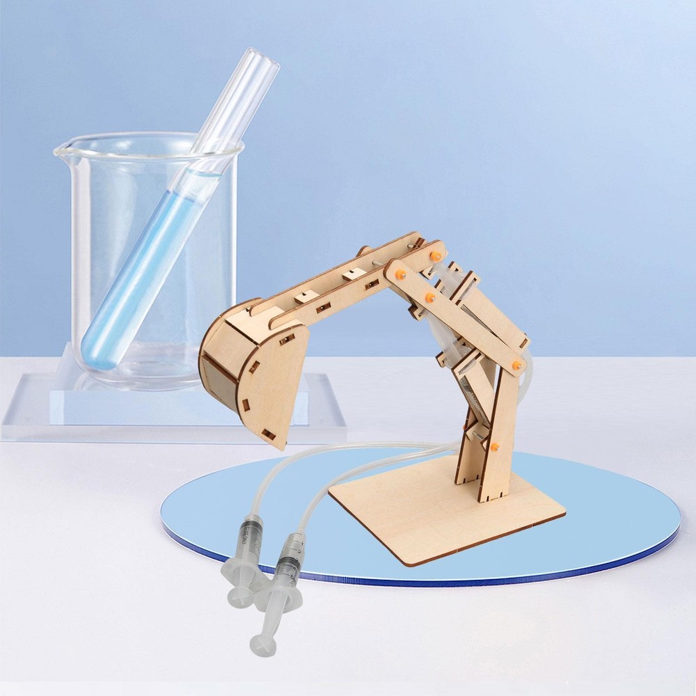 Science Experiment Project Hydraulic Excavator Toy Develops Motor Skills 3D