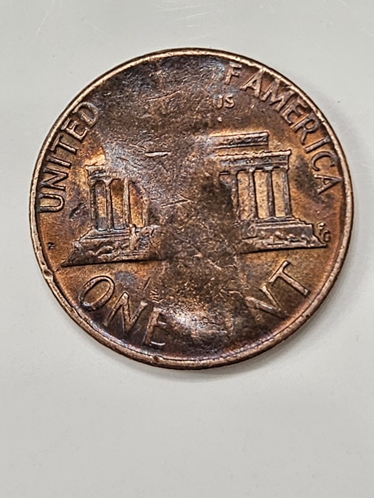 Rare 1973 D - Double Struck, & Struck Through Lincoln Cent