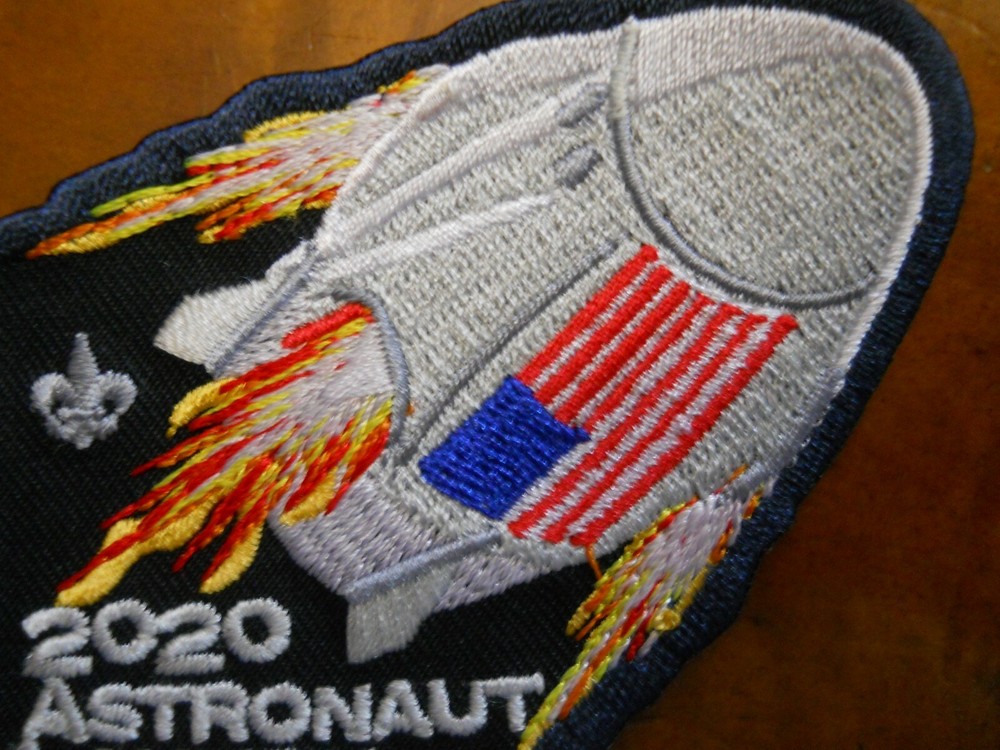 NASA DRAGON PATCH, BSA 2020 ASTRONAUT LAUNCH PATCH ( NEW WITH TAGS)