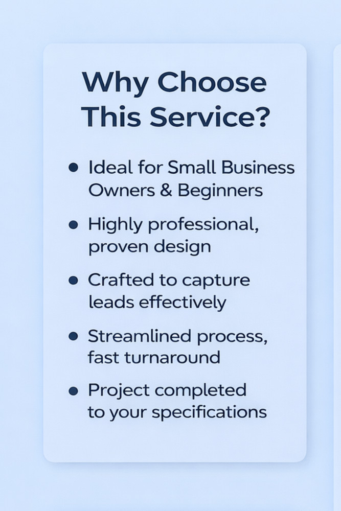 Custom Web Page Design Service | Modern Landing Page for Small Business