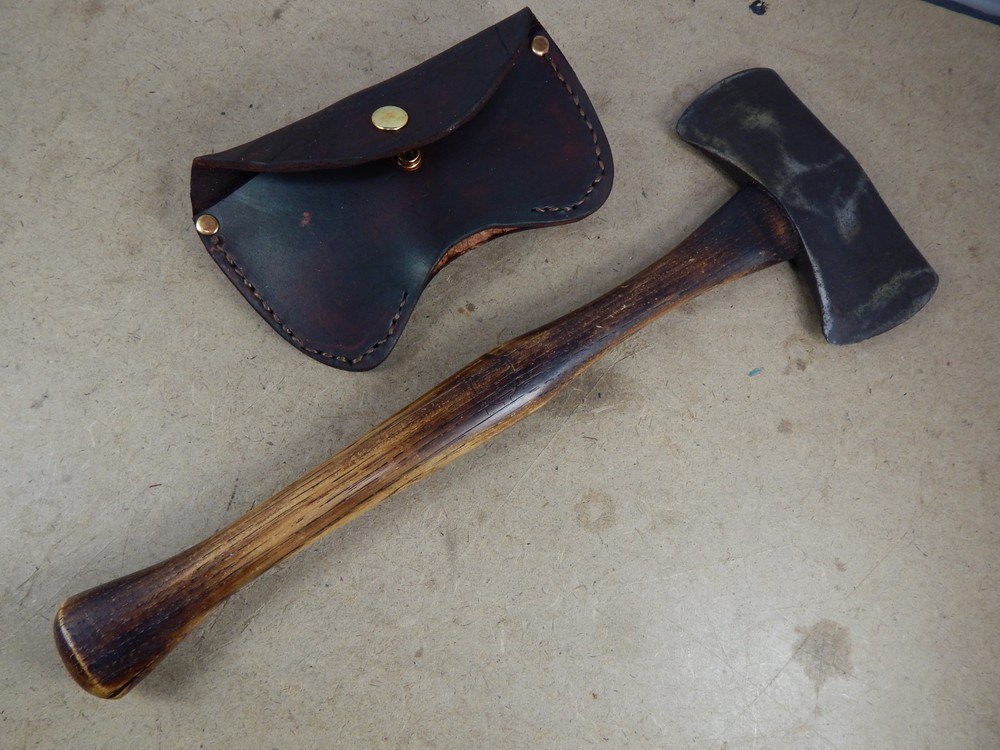 vintage Saddle Cruiser Small DOUBLE BIT AXE w/sheath
