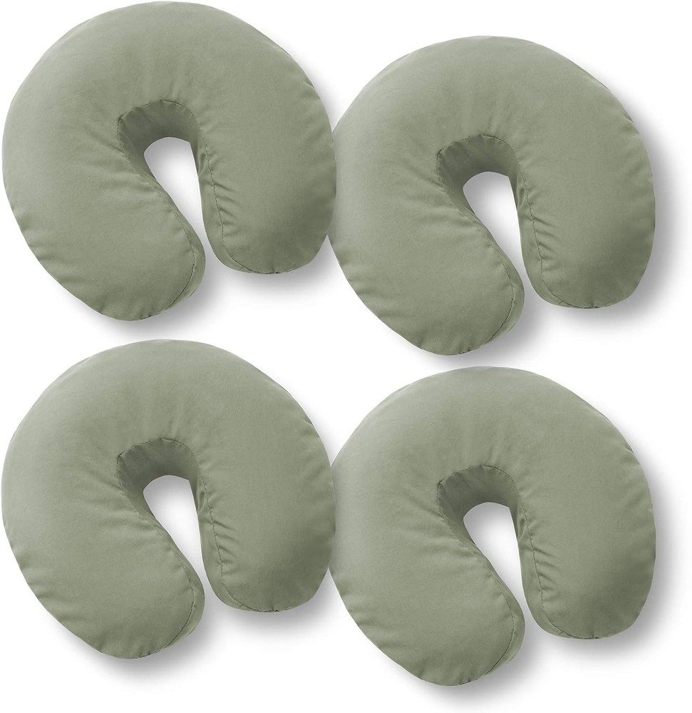 4-Pack Microfiber Face Cradle Covers - Ultra Soft Fitted Massage Table Cradl...