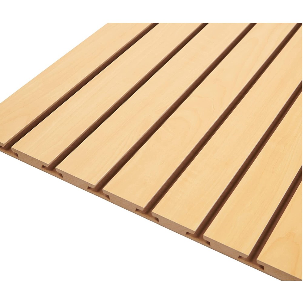 2 Slatwall Easy Panels 4' x 2' Horizontal Maple Fiberboard Panel