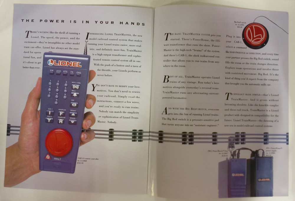 1994 Lionel Train Master & Electric Trains & Accessories Catalogs & Order Forms