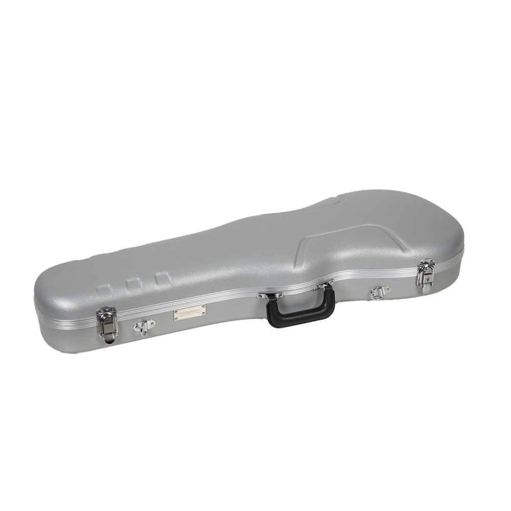 Crossrock Violin Case for 4/4 Full-Size Violin Security Lock-Silver