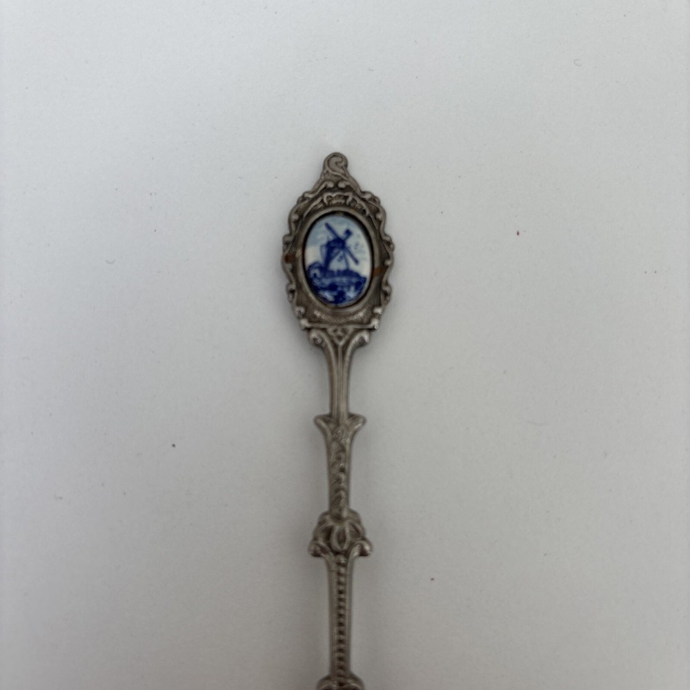 Rare WINDMILL Silver Spoon Marked Argente Sailboat Windmill