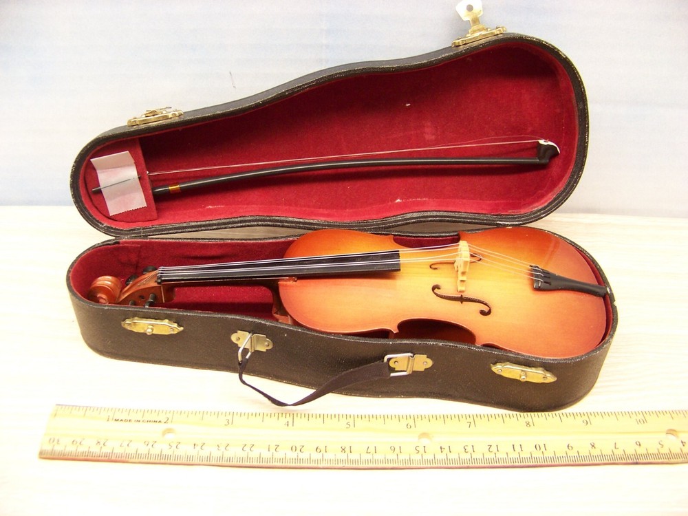 Mini Violin in Case with Bow - 9 1/2 inches