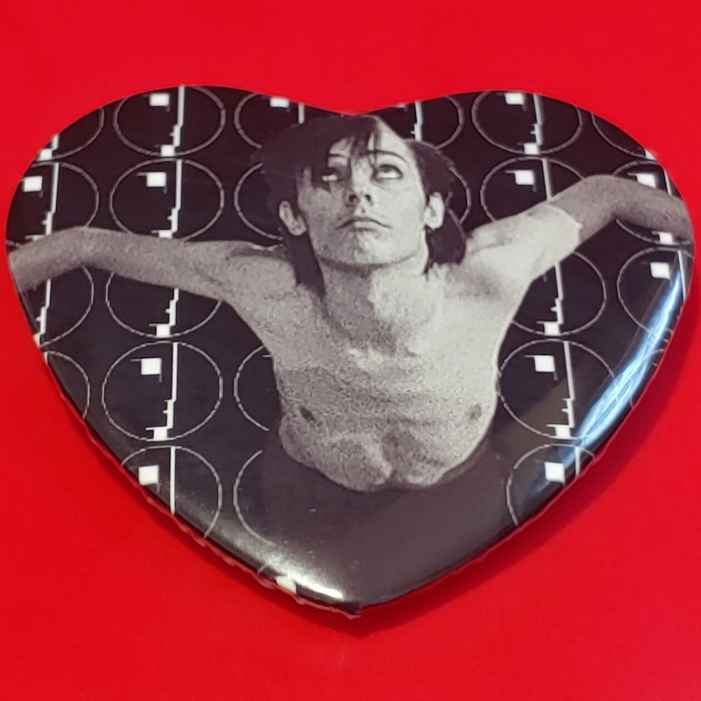 2 1/4 Inch Peter Murphy Bauhaus Goth Heart Pinback Button