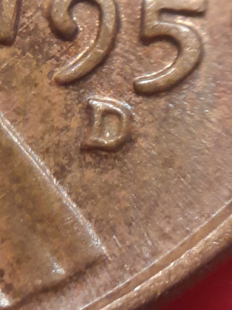 1957 D/D RPM Error Lincoln wheat cent#79