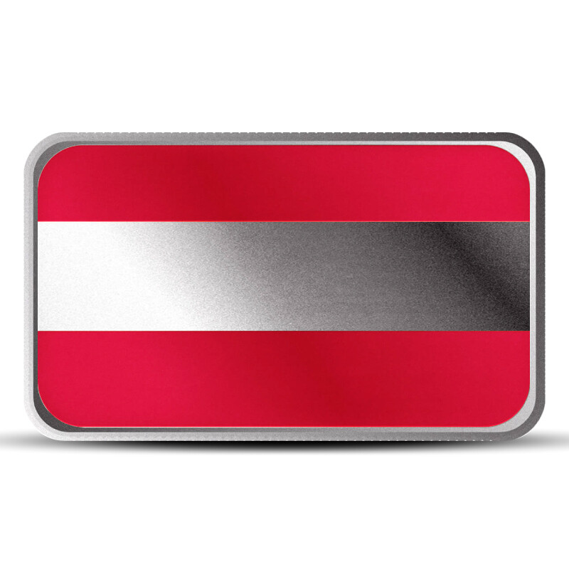 1 oz Austria Country Flag Silver Bar (Colored)