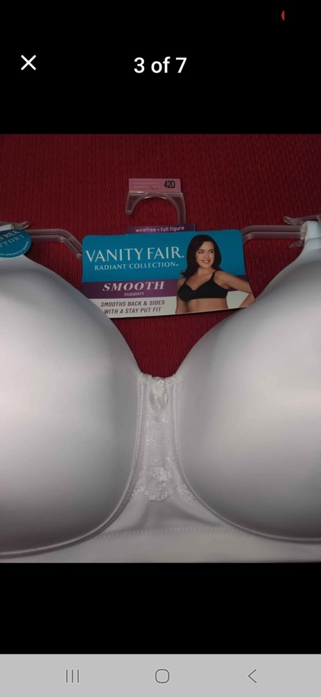 Vanity Fair Radiant Women's Wireless Bra-Back& Side Smoothing Full Coverage 42D