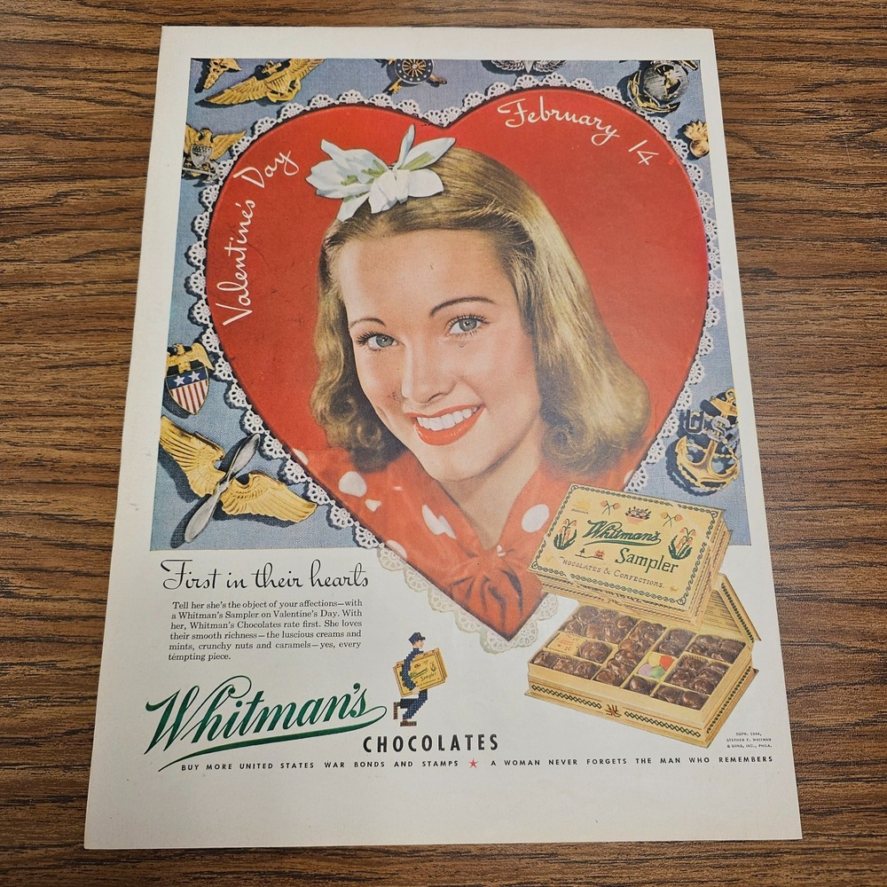 Whitman's Valentine's Day Ad 1950s