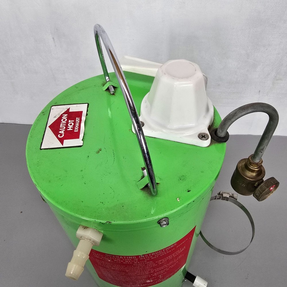 VTG Little Sizzle Portable Green White Propane Camping Water Heater Safety Valve