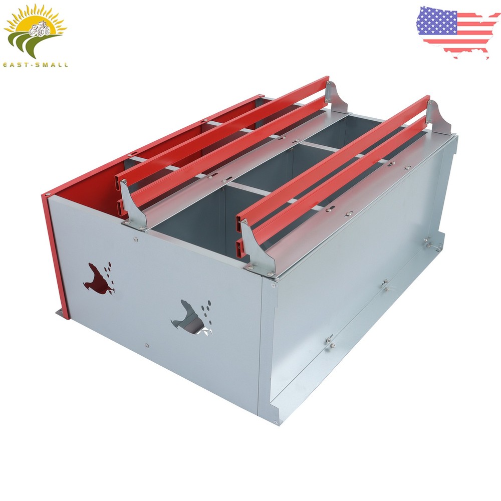 Chicken Laying Boxes 6 Compartment Nesting Boxes for Chickens Galvanized Steel