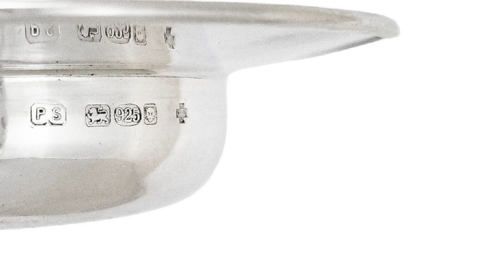 Commemorative sterling silver Millennium armada dish with special 2000 hallmark