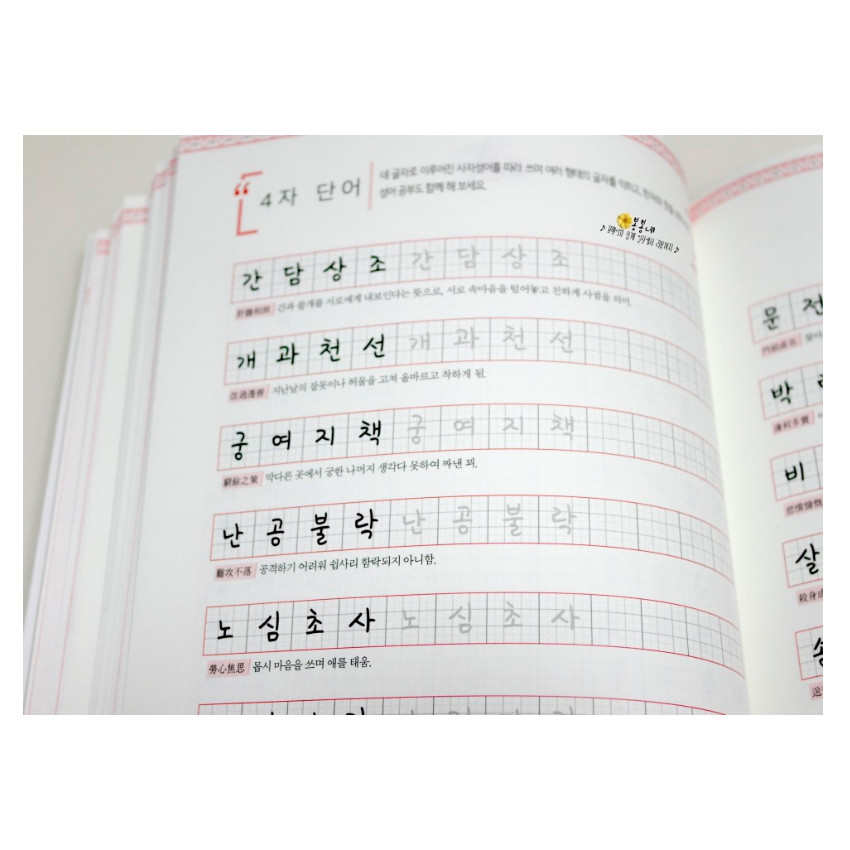 Corean Hangul Korean Practice Handwriting Cursive Text Workbook Self Study New