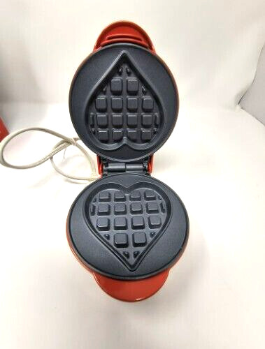 Nostalgia My Mini Waffle Maker 5" Cooking Surface, Open Box Never Used, Red