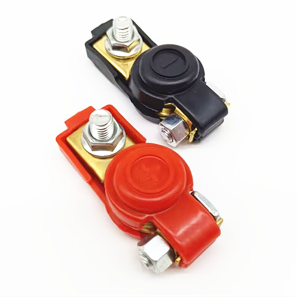 1 Pair Car Copper Battery Terminal Positive/Negative Quick Connector Cable Clamp