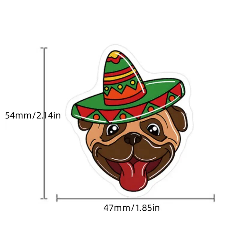 Assorted Mexican Flag Sticker Pack - 20 Pcs - Decals for Laptops Phones