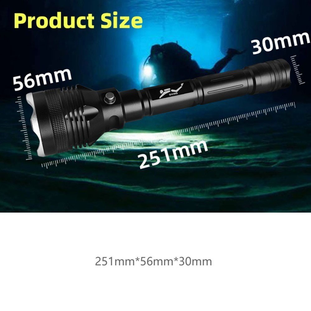 Brand New Sporting Goods Flashlight Long Battery Life Diving Flashlight