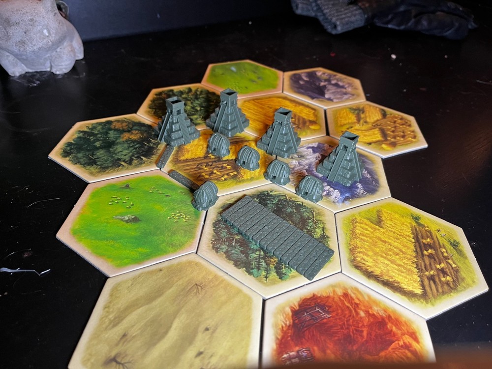 Custom Catan Civilization Game Pieces – 8 Ancient Empires Set 🎲