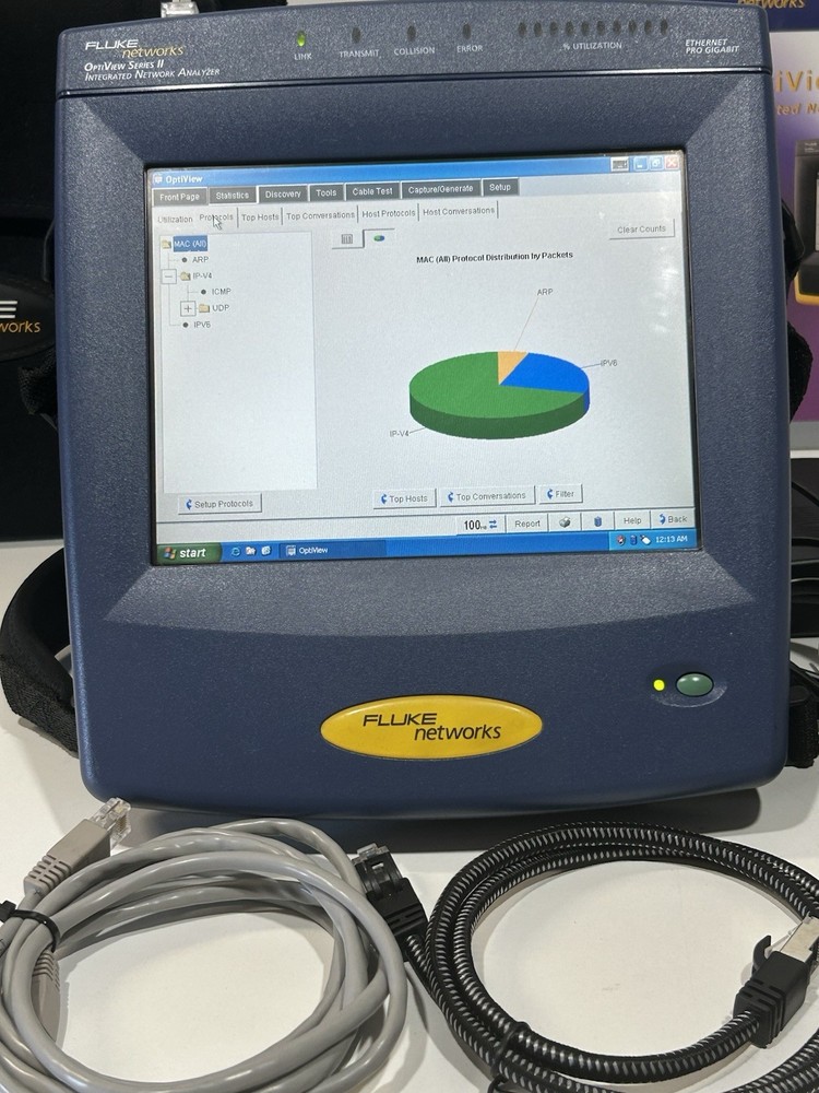 Fluke Network Optiview Series II Integrated Network Analyzer Excellent Condition