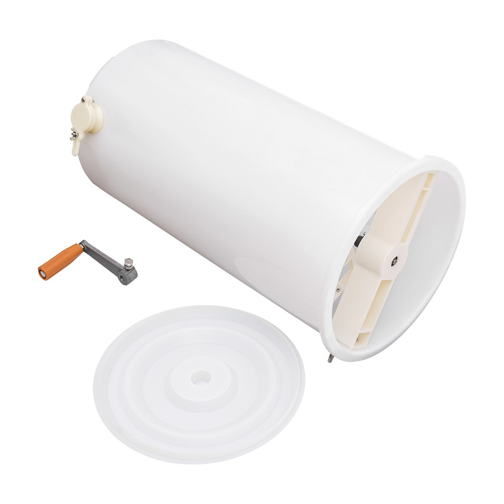 White 2 Frame Honey Extractor Manual Use Spinner Beekeeping Equipment Plastic