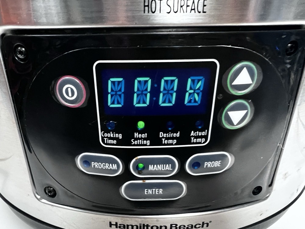 HAMILTON BEACH set & forget 6 QT programmable SLOW COOKER 33966
