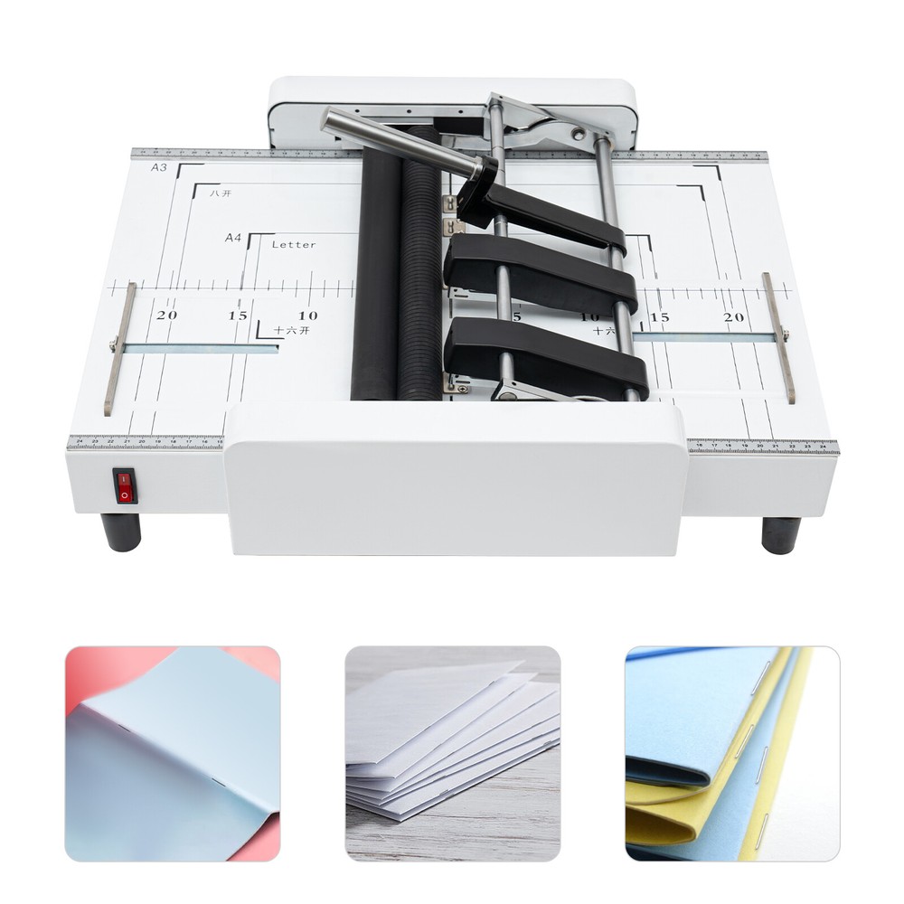A3 Paper Cardboard Bookbinding Folding Booklet Binding Stapler Stapling Machine