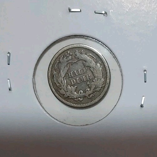 1872 Seated Liberty Half Dime 5C 90% Silver