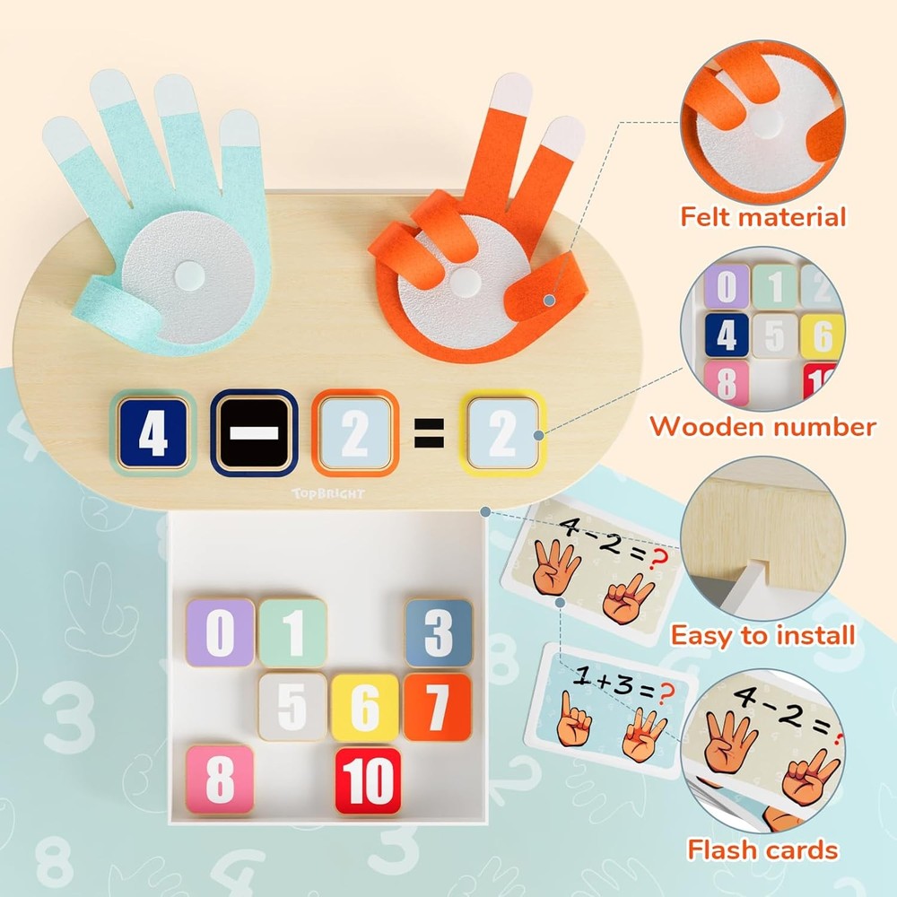 Educational Learning Number Toy for Toddler - Finger Counting Math Toys