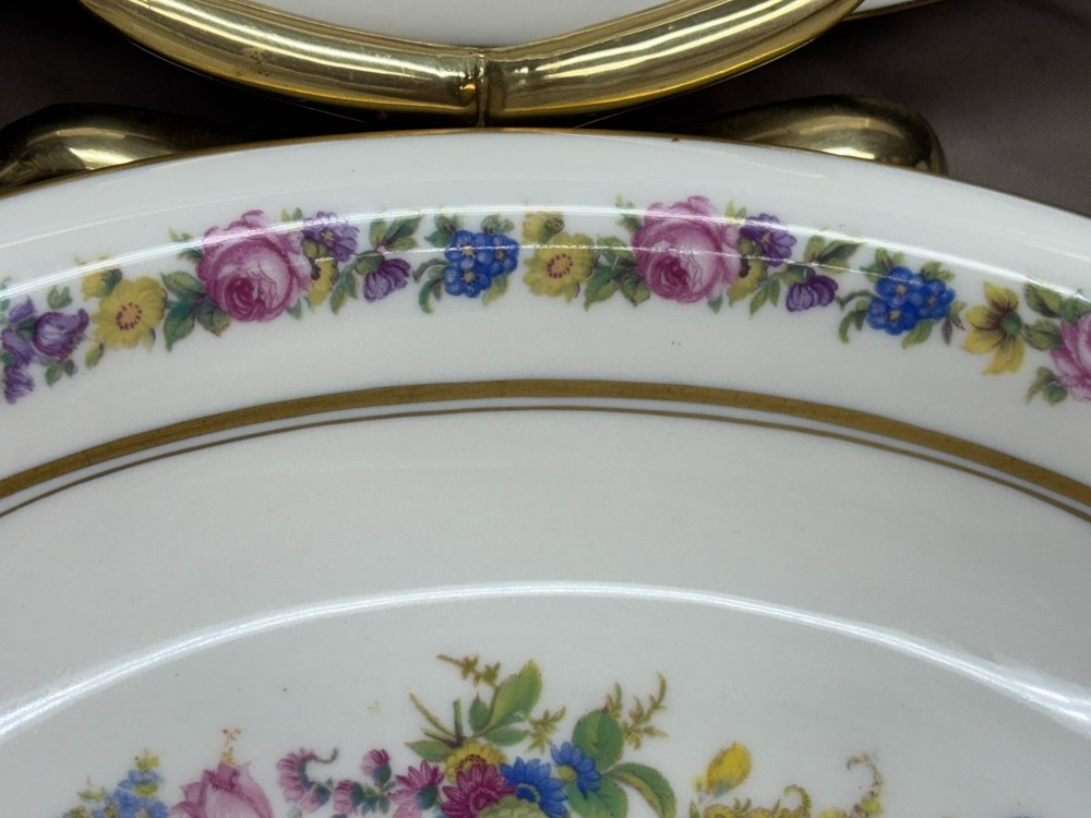 Castleton "CASTLETON MANOR" USA ~ 2 Piece Serving Set: Platter, Oval Bowl