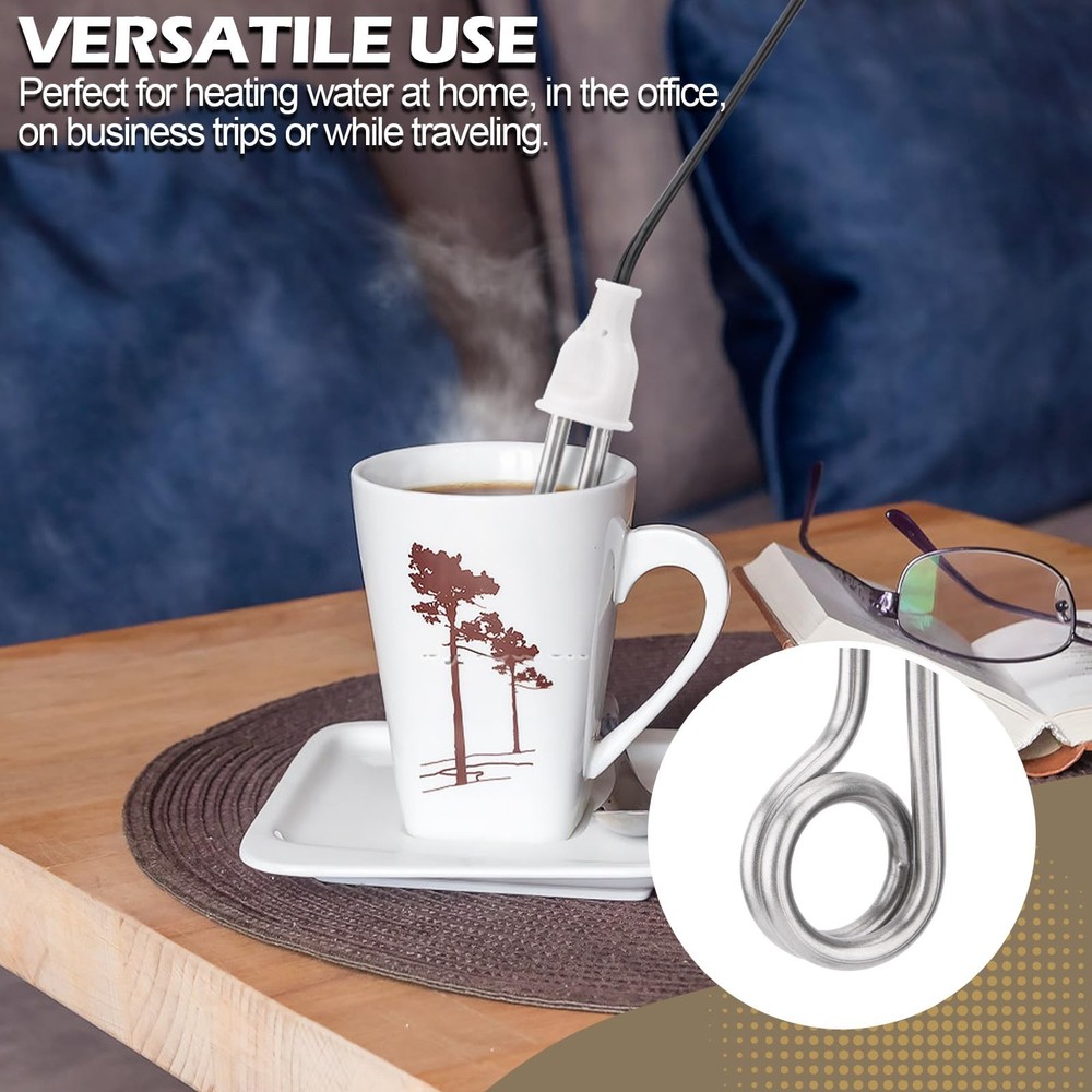 300W Immersion Water Heater 120V/240V Travel Cup Immersion Heater for Coffee