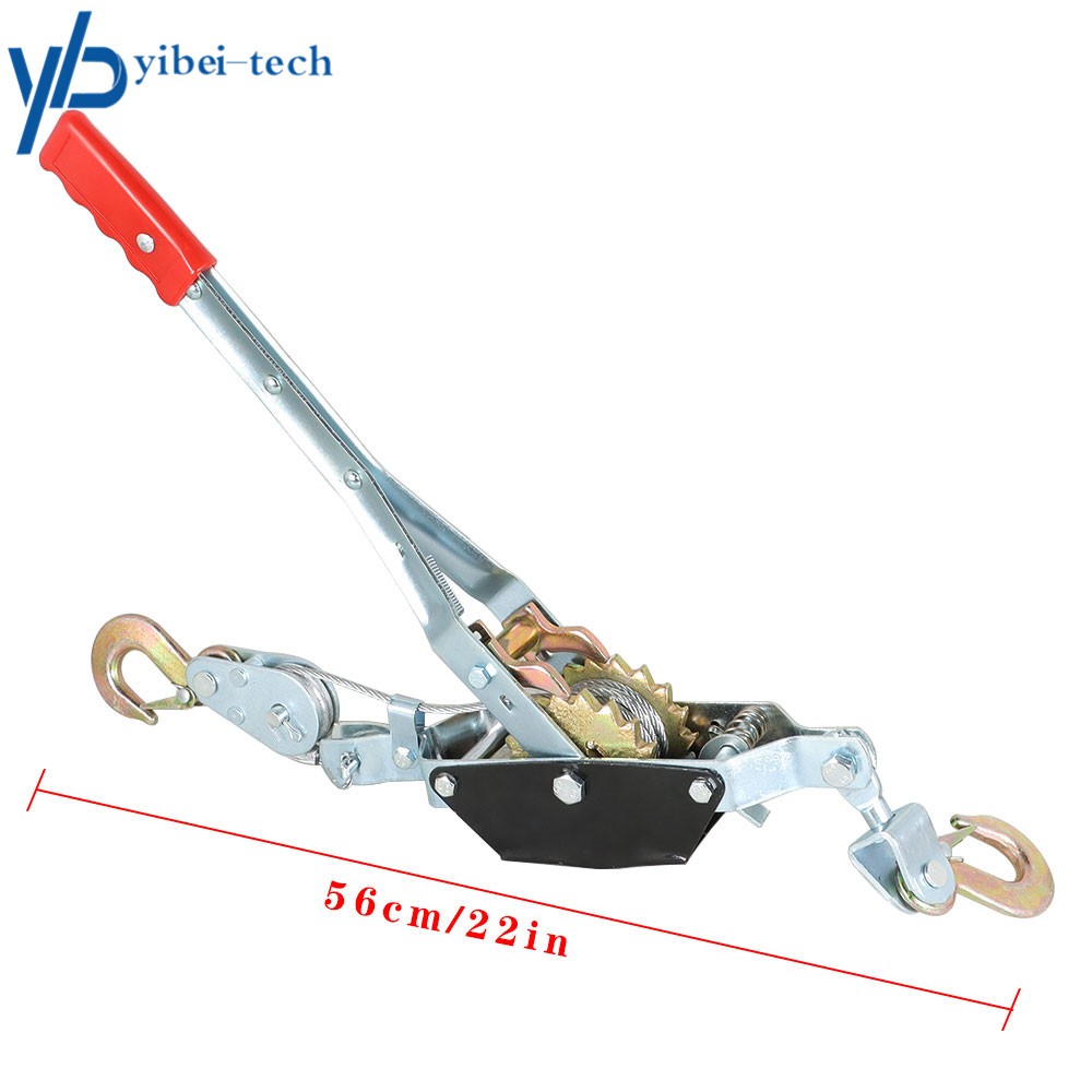 2 Ton Dual Gear Power Puller 17 in. High-leverage Steel Ratchet Handle