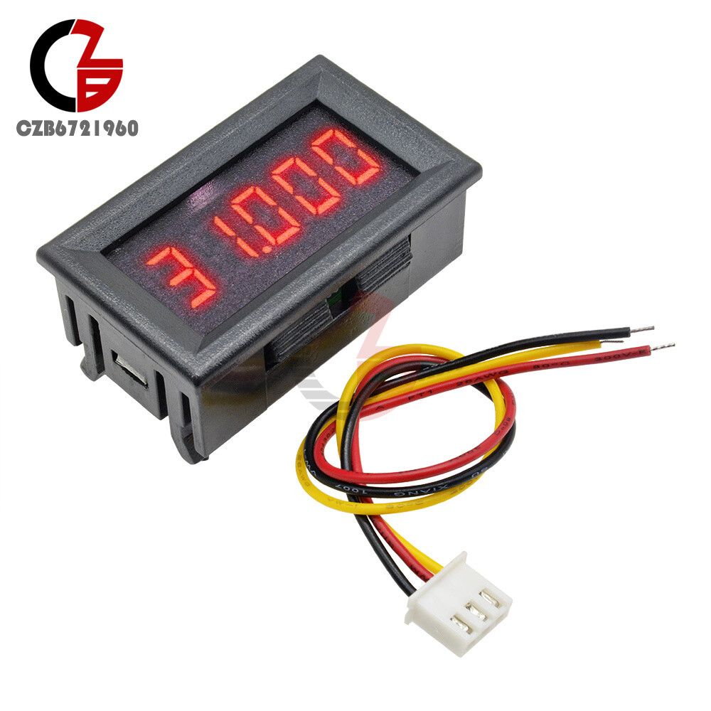 3-Wire 5 Digit 0.36" DC 0-33.000V Red LED Digital Voltmeter Voltage Meter Panel