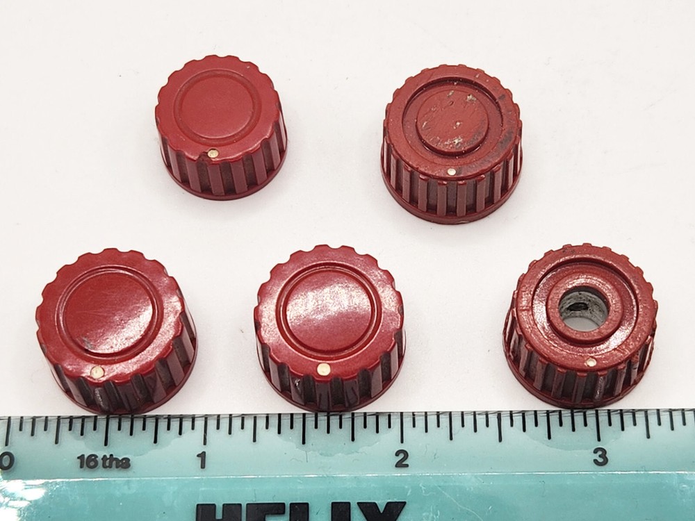 Misc Used Red Instrument Control Knobs Tektronix