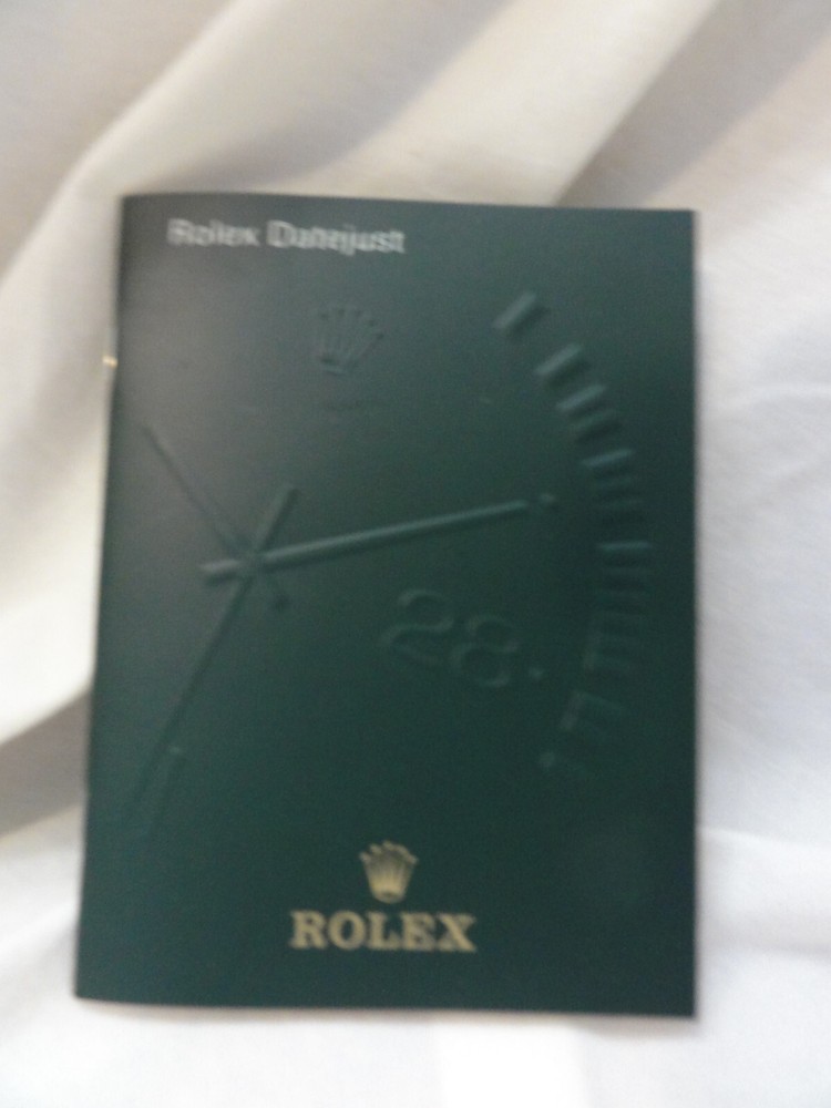 Authentic Rolex Manual Rolex Datejust  ~ 2001 ~ Spanish