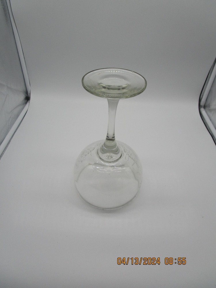 Oversized Cocktail stemmed Glass with "Congratulations" Etched on Glass.