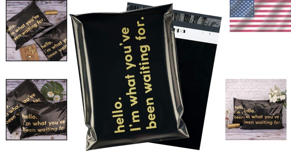 Black Poly Mailer Shipping Bag - 50 Pack