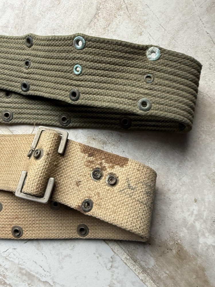 (2) WWII Vietnam Web Belts