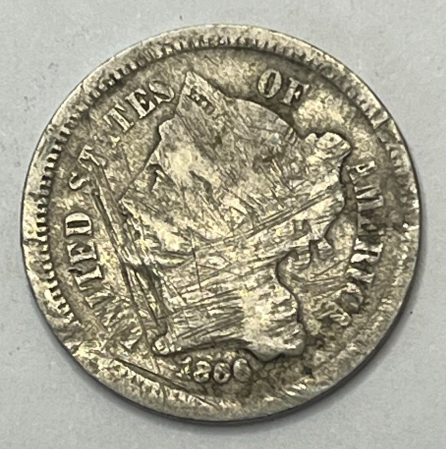 1866 3 cent nickel