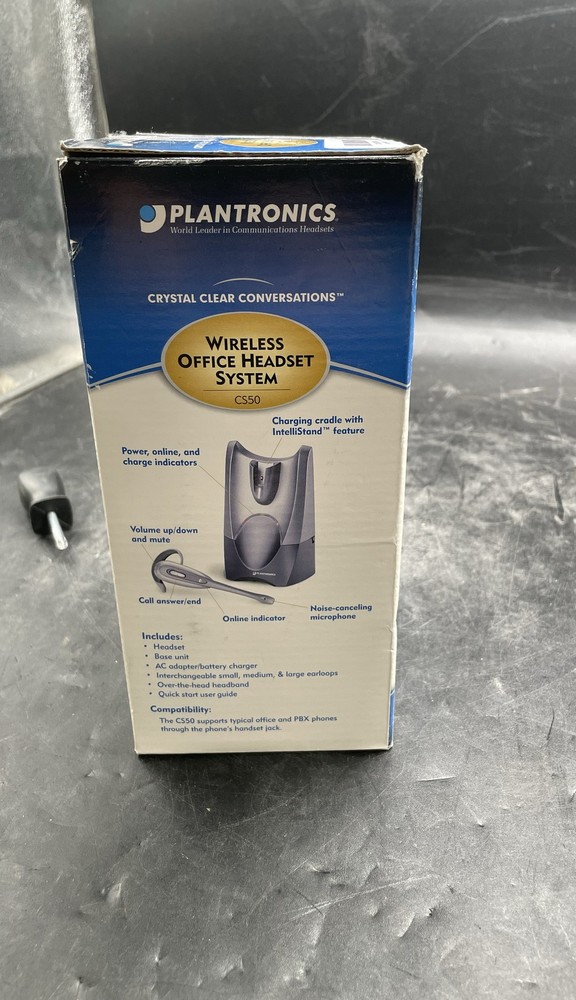 Plantronics CS50 Wireless Office Headset System Base & Headset