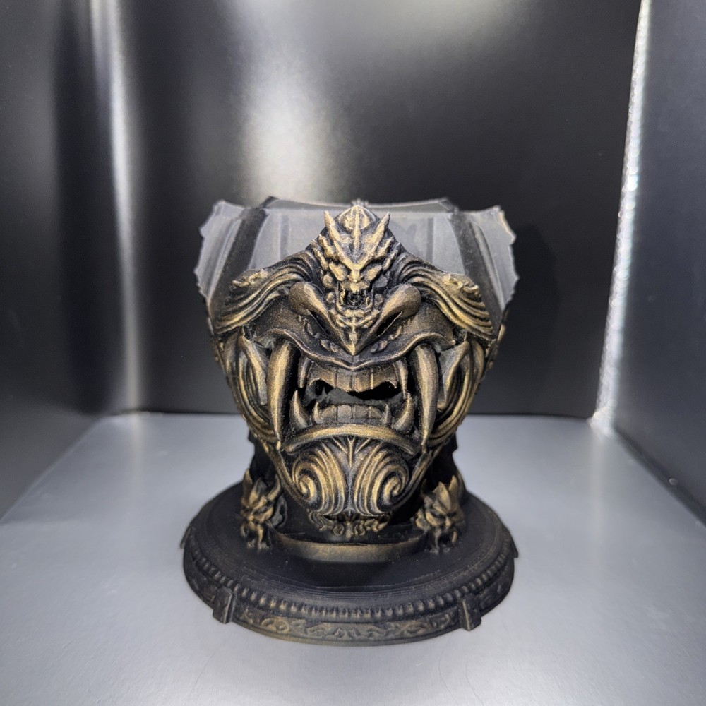 Oni Mask Samurai Controller Stand Gaming Holder Desk Decor Painted 3D Printed